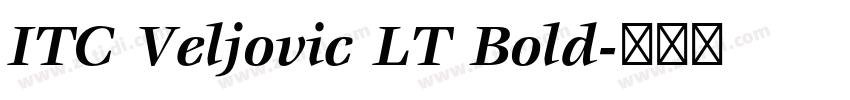 ITC Veljovic LT Bold字体转换